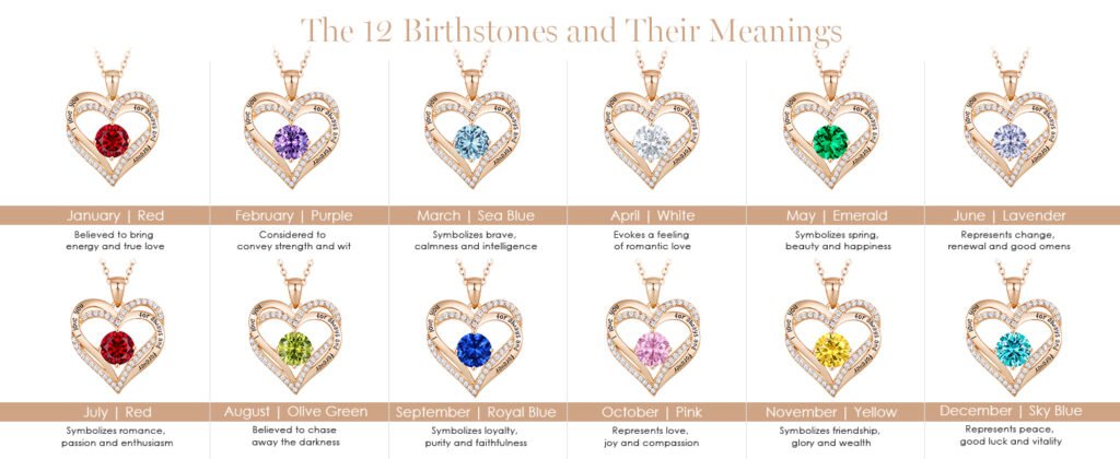 CDE Forever Love Heart Necklace for Women – S925 Silver Birthstone Pendant_3