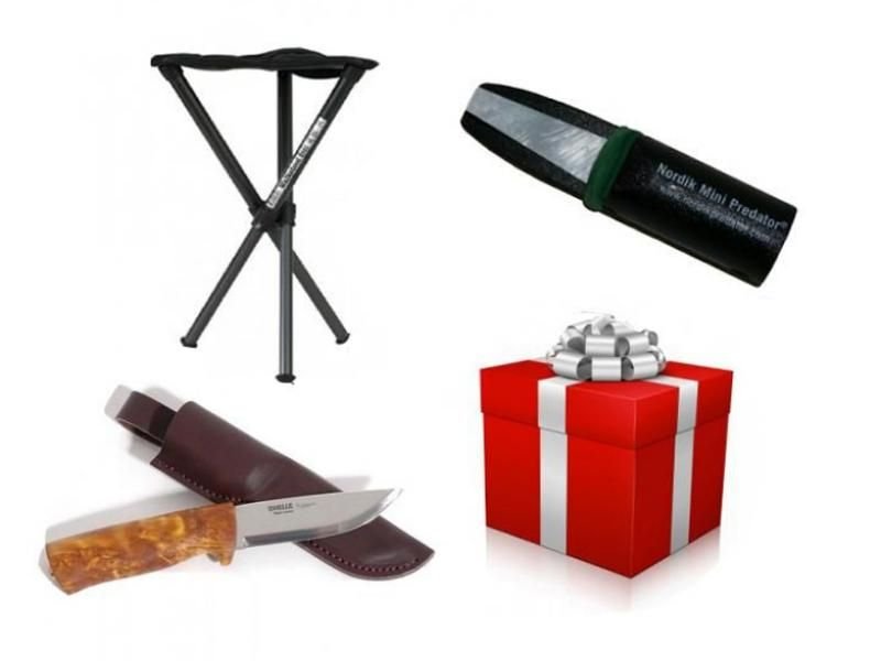 Darčekový set - Stolička Walkstool + Poľovnícky nôž Helle + Vábnička na líšky Nordik ODIMON Poľovnícke potreby