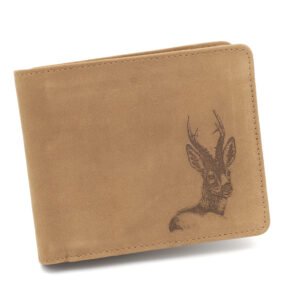 Kožená peňaženka TETRAO srnec hlava ležatá TETRAO Poľovnícke potreby