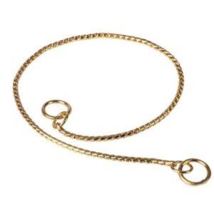 Obojok retiazkový DeLuxe zlatý 25 cm Dogtrace Poľovnícke potreby