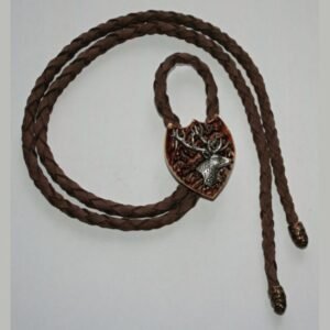 Poľovnícka kravata jeleň-hlava z profilu dva parohy ODIMON Poľovnícke potreby