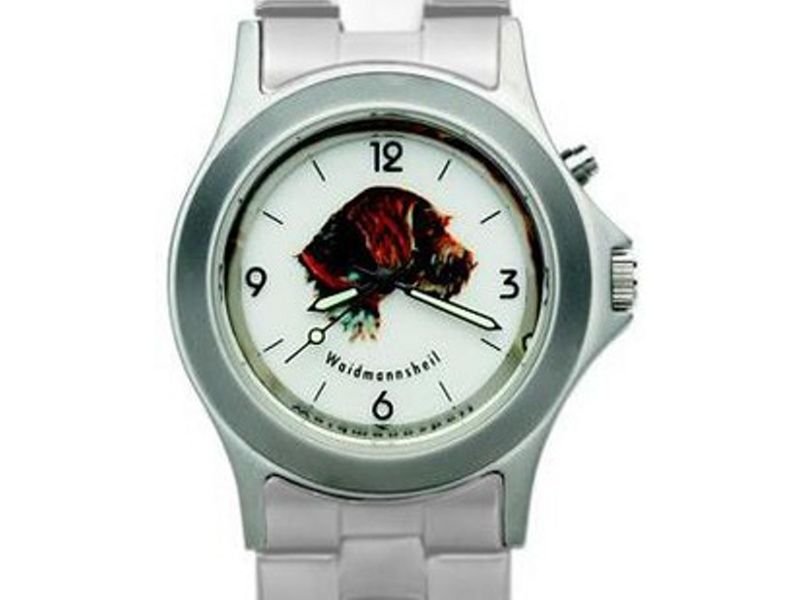 Poľovnícke hodinky nerezový remienok/hlava psa Greiner Poľovnícke potreby