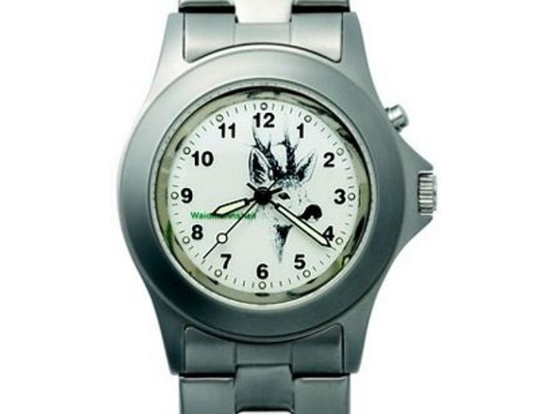 Poľovnícke hodinky nerezový remienok/hlava srnca Greiner Poľovnícke potreby