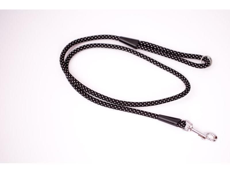 Vodítko lano reflexné 10 mm x 150 cm čierne Dogtrace Poľovnícke potreby