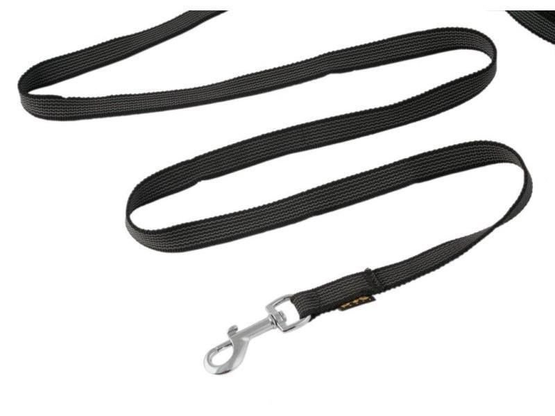 Vodítko pogumované strieborná spona čierne 12 mm x 80 cm Dogtrace Poľovnícke potreby