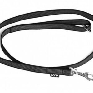 Vodítko pogumované strieborná spona čierne 20 mm x 150 cm Dogtrace Poľovnícke potreby