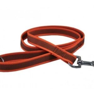 Vodítko pogumované strieborná spona oranžové 15 mm x 150 cm Dogtrace Poľovnícke potreby