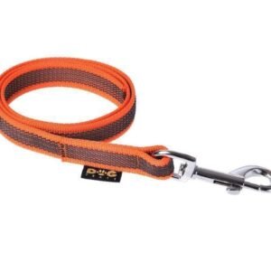 Vodítko pogumované strieborná spona oranžové 20 mm x 80 cm Dogtrace Poľovnícke potreby