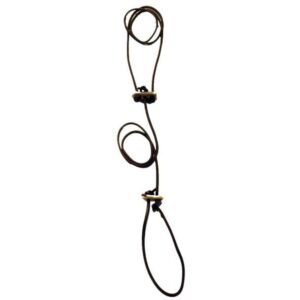 Vodítko s parožkom z guľatej kože priem. 4mm farba hnedá ZUBÍČEK Poľovnícke potreby