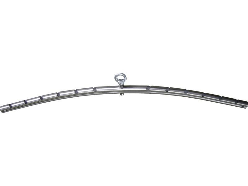 Zahnutá tyč s okom a otvormi na háky pre nohy zvery