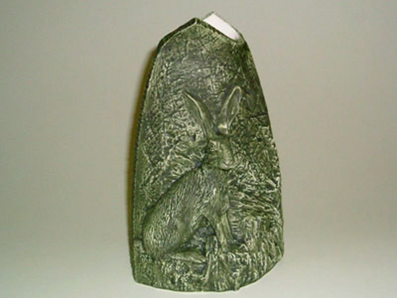 Zelená váza malá zajac VILAGHY keramika Poľovnícke potreby