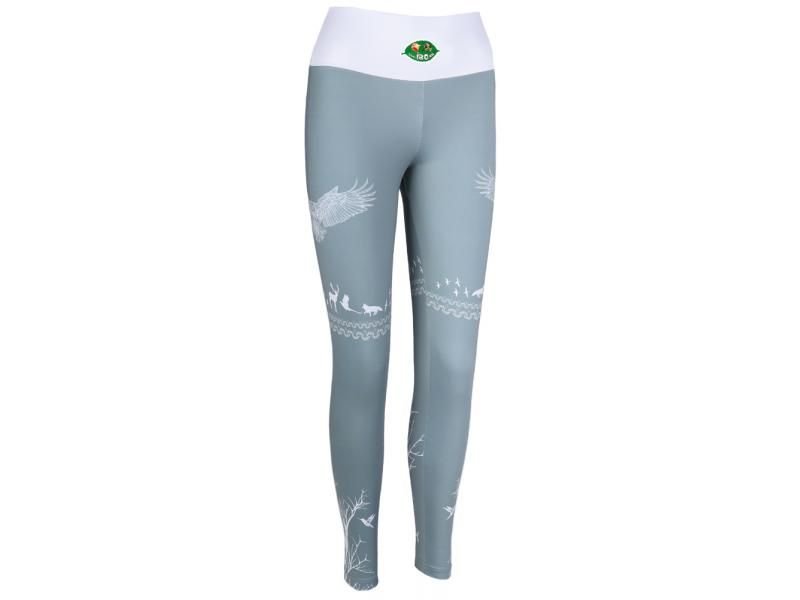 Dámske poľovnícke legíny TETRAO s motívom orol - zelené M TETRAO Poľovnícke potreby