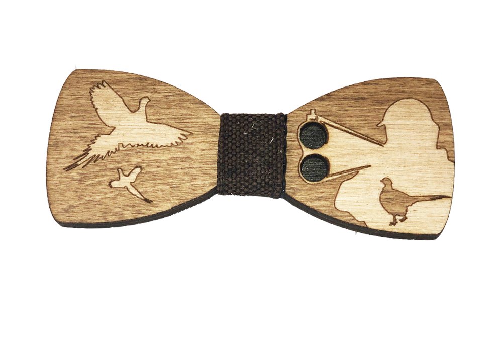Drevený motýlik HUNTER - bažant/strelec ODIMON Poľovnícke potreby