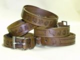 Kožený opasok s menom  90cm-